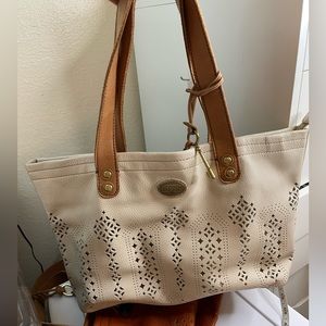 Fossil cut out design tote